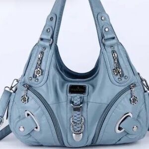 Angel Kiss Light Blue Shoulder Bag